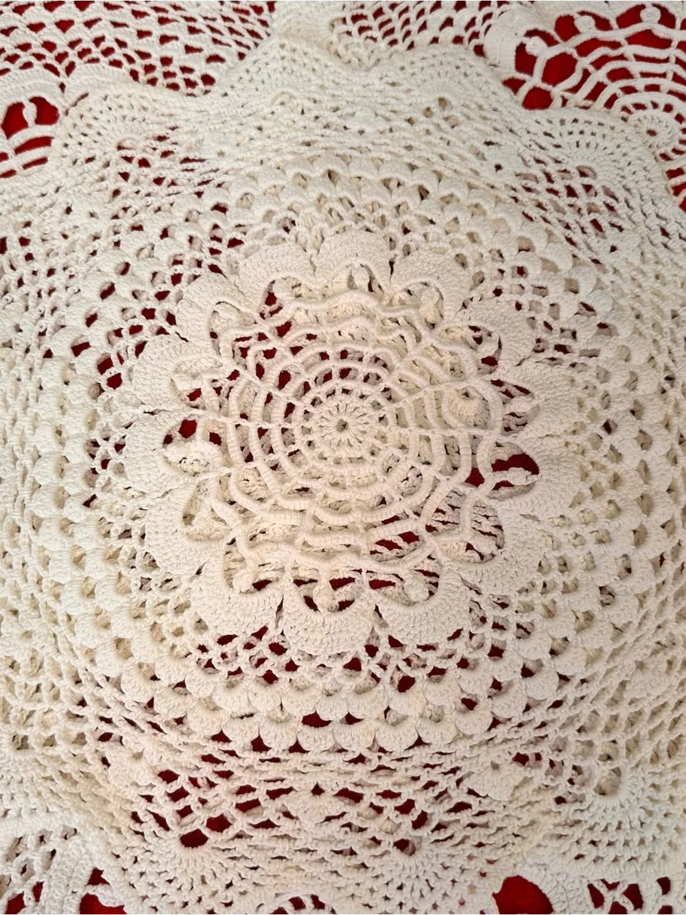 Handmade White Crochet Doily Set - Classic Home Dining Accent